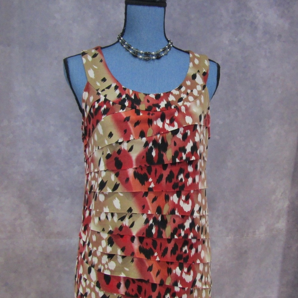 Style & Co. Tiered Splatter Print Dress Size S - Picture 2 of 4